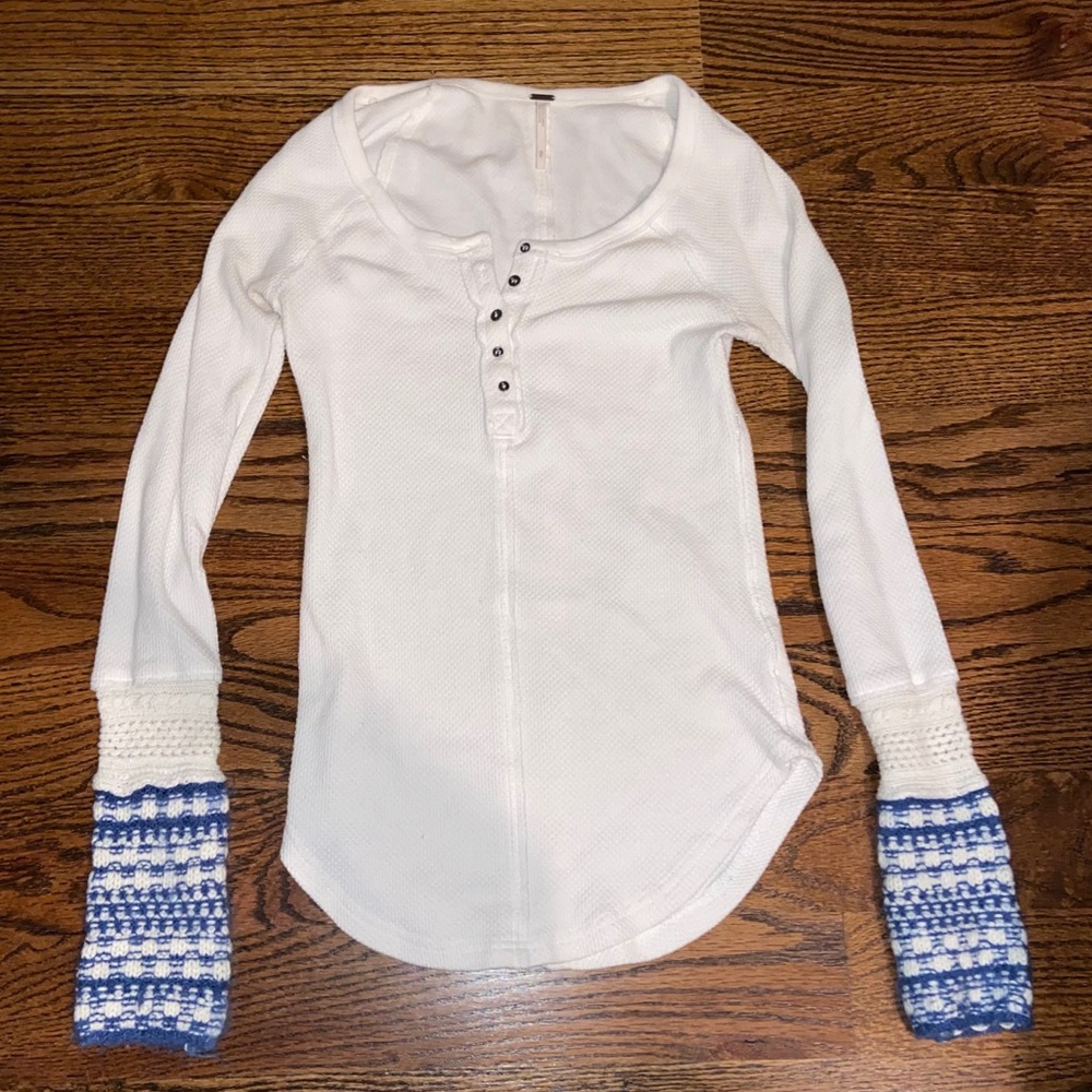 Free People Waffle Top